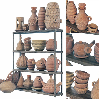 Dishes clay rack n9 / Clay crockery rack No. 9 — Ver 1