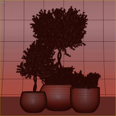 Plant Indoor with Concrete Leaf — Вид 2