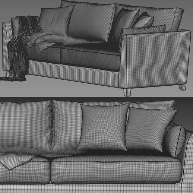 Meridiani Bisse Sofa 220 cm — Скачать