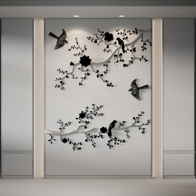 Bas-relief Branches Birds — Descargar