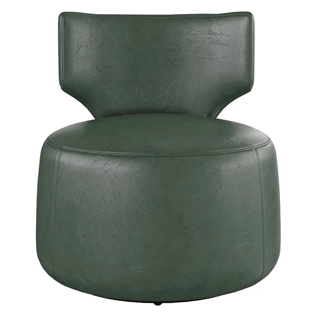 Homary-Green Cute Chair Upholstered Accent Chair Swivel Chair — Descargar