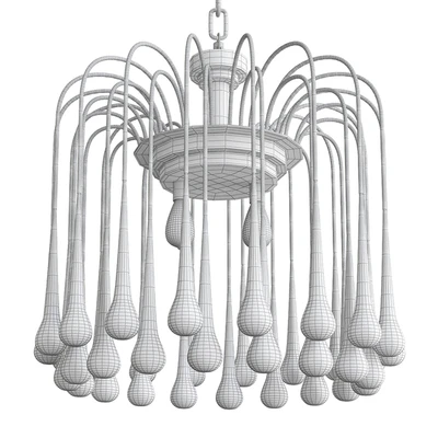 Beveled Murano Glass Teardrop Chandelier — Ver 2