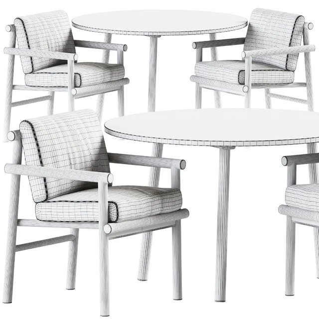 Paddle Table by Cruso and Ayana Chair by B&B Italia / Garden furniture — Descargar