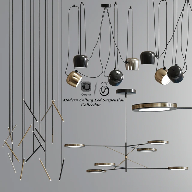 Modern Ceiling Led Suspension Collection — Descargar