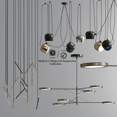 Modern Ceiling Led Suspension Collection — Ver 1