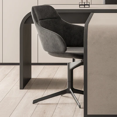 Office Furniture Boss Desk Cream  - Manager Set Table 43 — Вид 3