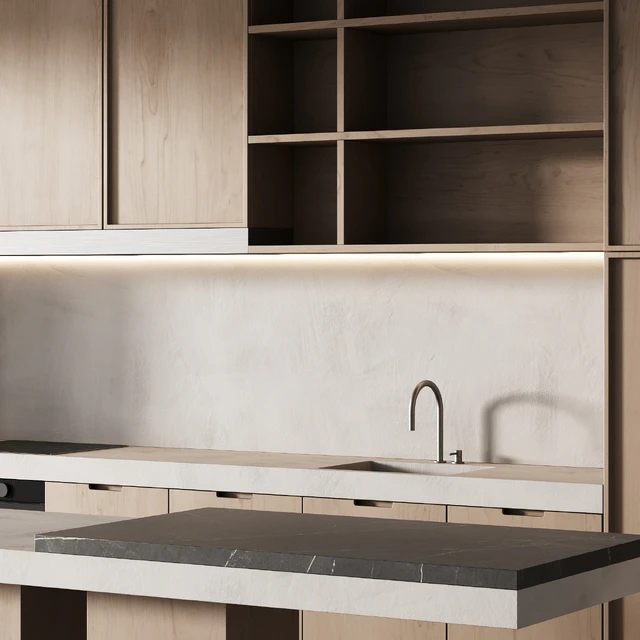 497 modern kitchen 19 minimal wood japandi 02 — Скачать