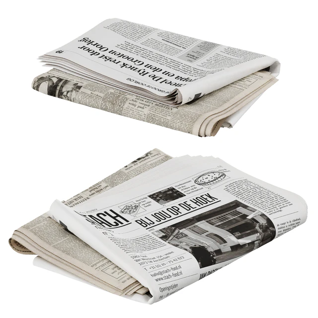 folded newspapers stack collection — Скачать