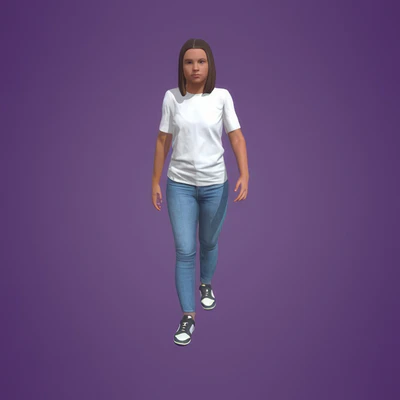 animated woman walking 4558-w1 — скачать
