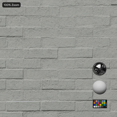 extruded painted bond brick wall texture white — Вид 3