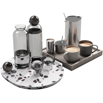 128 eat and drinks decor set 02 coffee and water kit 02 — Вид 1