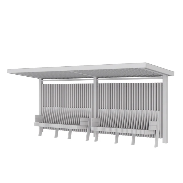 Навес со скамейками — Скачать