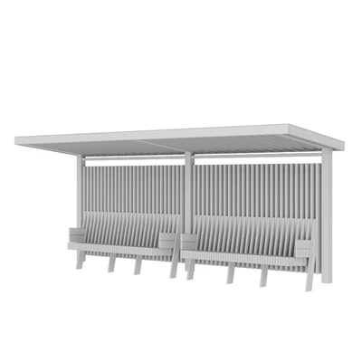 Навес со скамейками — Вид 2