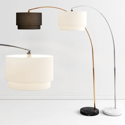 Crate & Barrel Meryl Arc Brass Floor Lamp — Descargar