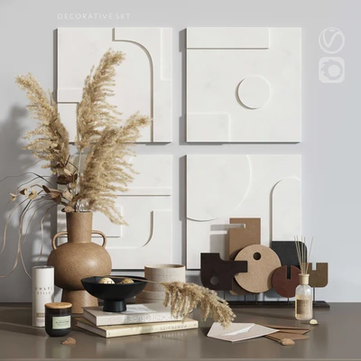 Gypsum panno decorative set — Ver 1