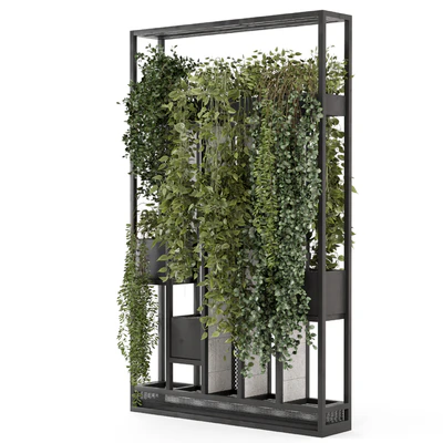 Indoor Hanging Plants in Metal Stand - Set 1698 — Ver 2