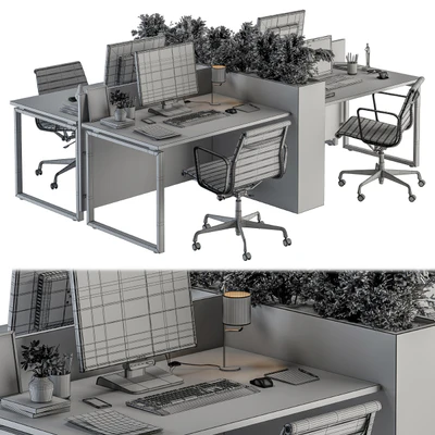 Office Furniture - employee Set 20 — Вид 2