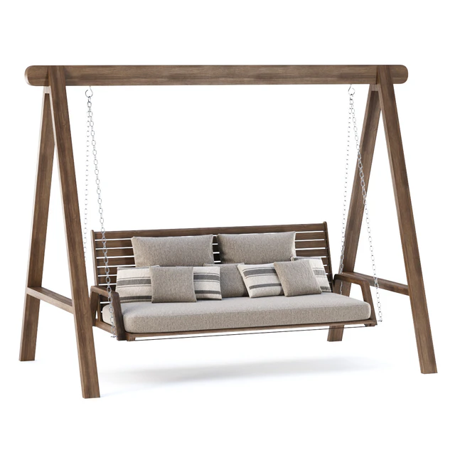 Mary wooden double garden swing MR45 by Bpoint Design / Деревянные садовые качели — Скачать