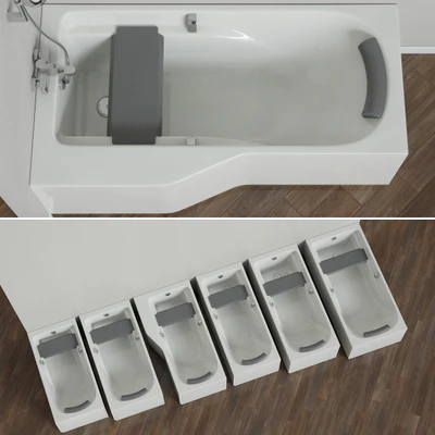 Set baths Comfort Plus TM KOLO with glass curtains and soft — Ver 2