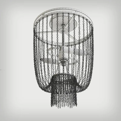 Люстры POTTERY BARN ATHERTON CHAINMAIL FLUSHMOUNT/CHANDELIER — Вид 3