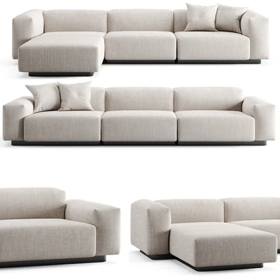 Vitra Soft Modular 3 Seat Longue Sofa — Ver 1