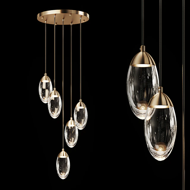 Glass pendant light combination FIERA 5 — Download