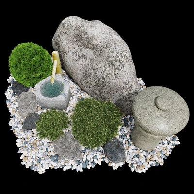 Сад камней. Цукубай / Rock garden. Tsukubai — Вид 2