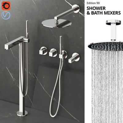 Keuco Edition 90 shower and bath faucets — Ver 1