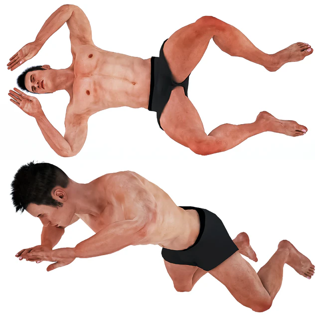 Man with Swimming Pose — Скачать