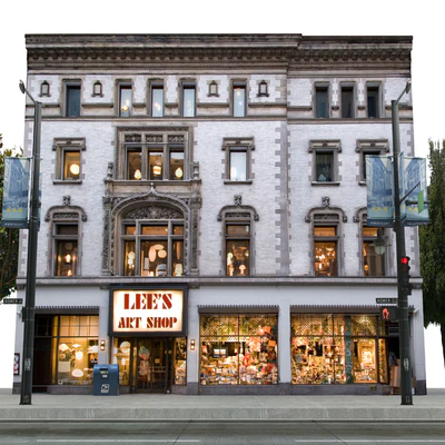 Facade for the background Vol: 6 Shop and street — Ver 1