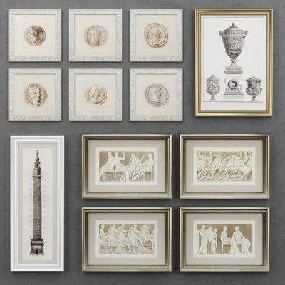 Set of antique paintings — Descargar
