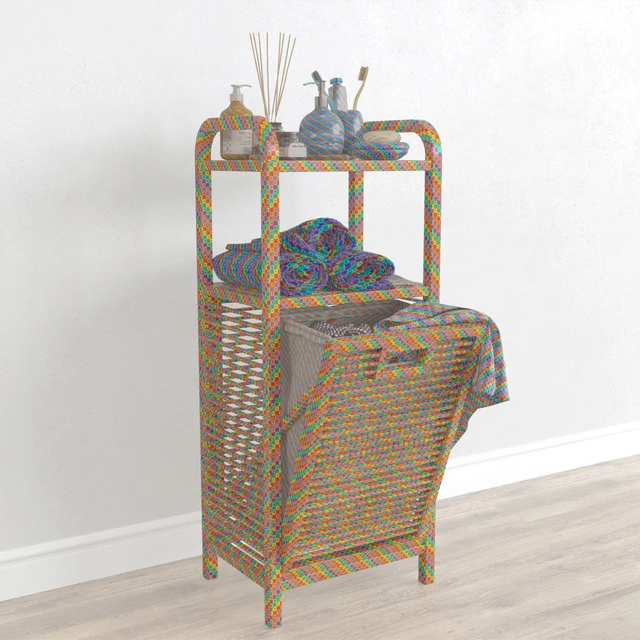 Bamboo shelf with accessories — Descargar