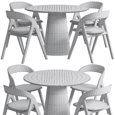 Table Anza and Chair Cooper by Bernhardt — Ver 3