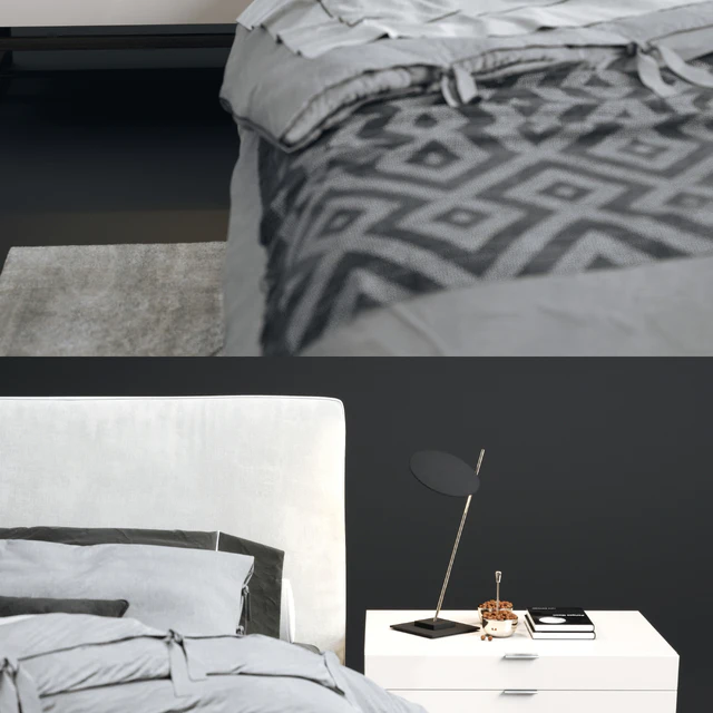 Minotti Andersen bed — Скачать