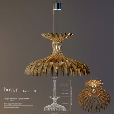 Bover Pendant Dome 180 Chandelier - Design by Benedetta Tagliabue - — Descargar
