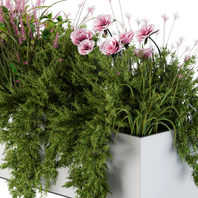 Planter Box For Windows Pink Flower — Скачать