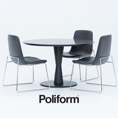 Стол Стул Poliform Ventura, Flute — Вид 1