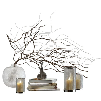 Decorative set with candles and branches in a vase — Ver 1