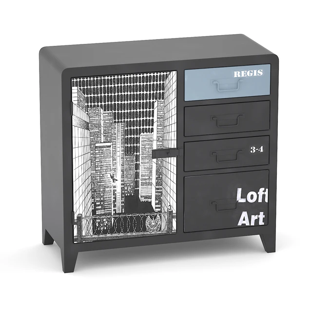 Black &amp; White locker Loft art — Descargar
