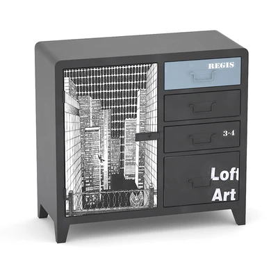 Black &amp; White locker Loft art — Ver 1