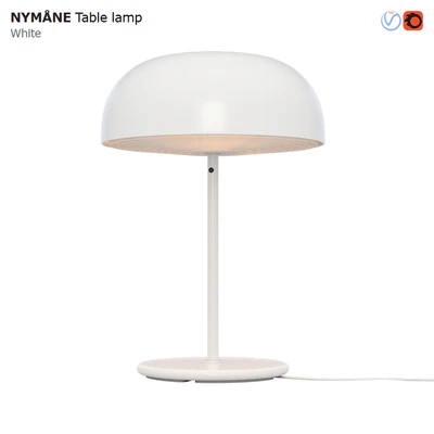 IKEA NYMANE Table Lamp White — Ver 1