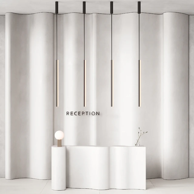 379 office furniture 17 reception desk 12 double wave with plant — Descargar