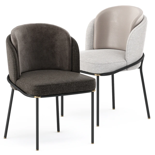 FIL NOIR chair and LOU Dining Table by Minotti — Descargar