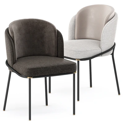 FIL NOIR chair and LOU Dining Table by Minotti — Ver 2