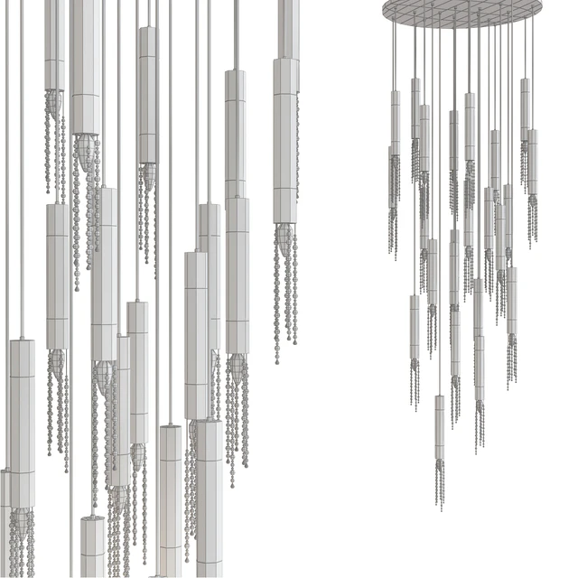 Nodes 8 Light Linear Chandelier — Descargar