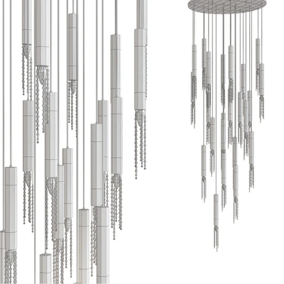 Nodes 8 Light Linear Chandelier — Ver 2
