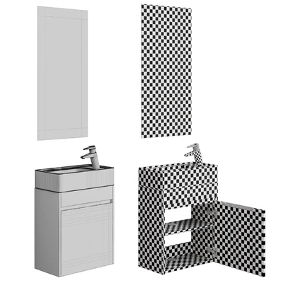 Furniture set Leeds 50 white and mystery eucalyptus — Ver 2