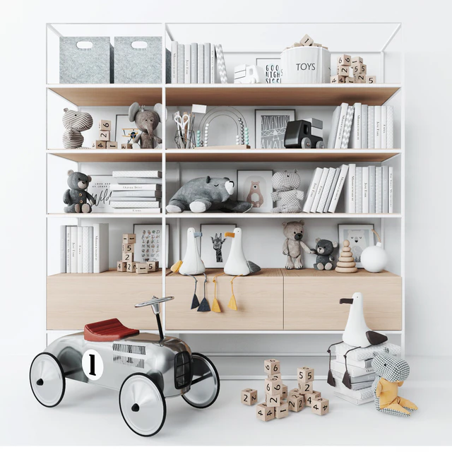 Bookcase with toys and books. — Descargar