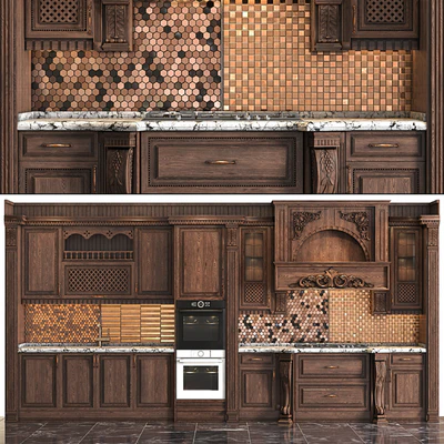 Classic wooden luxury Kitchen Deluxe 2 — Вид 1