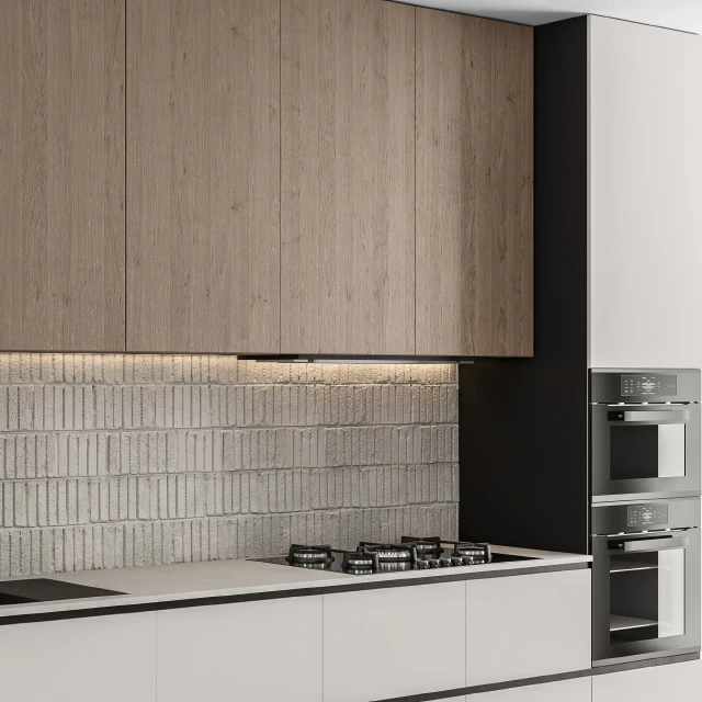 Kitchen Modern - White and Wood 55 — Скачать